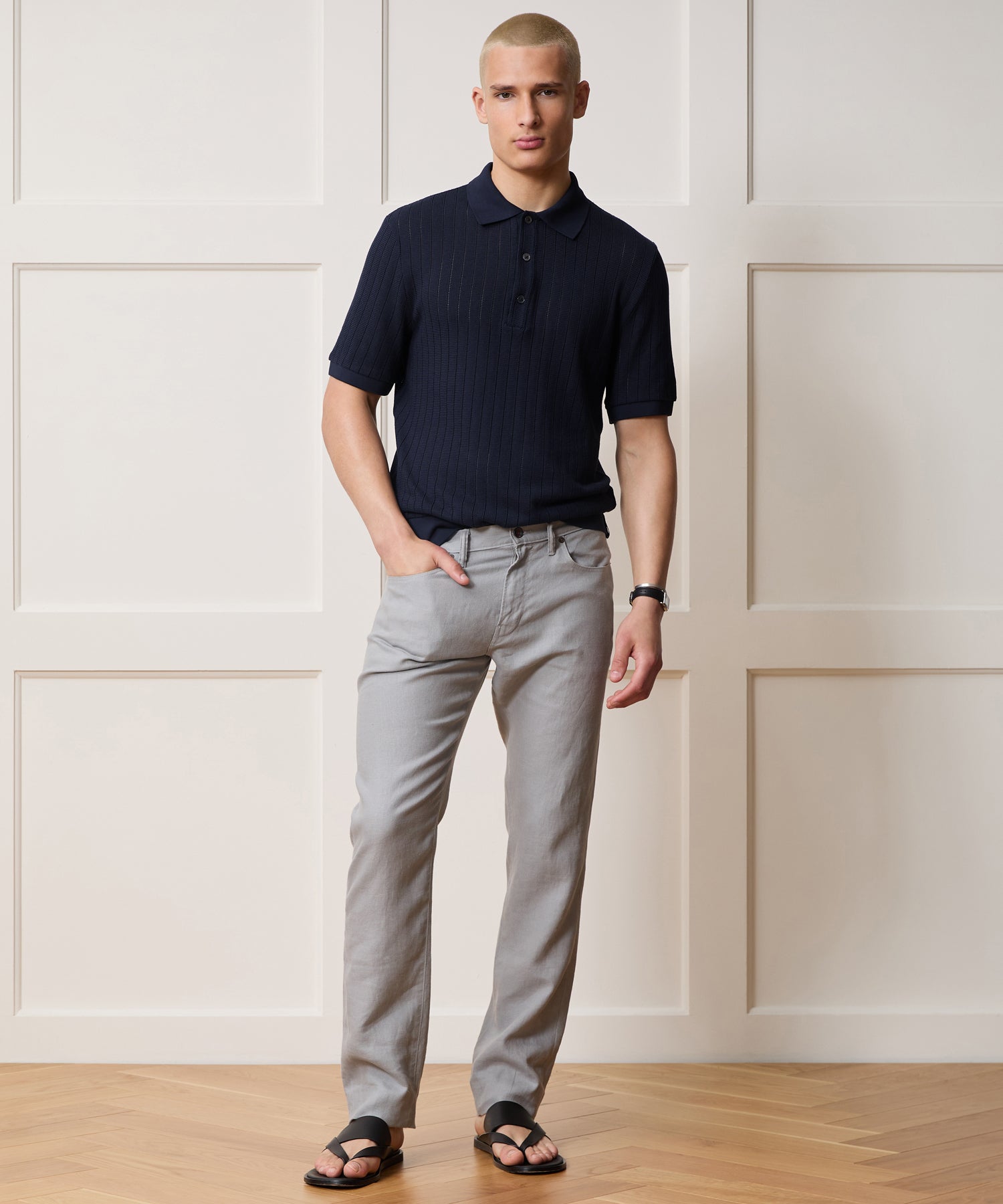 Todd Snyder Hemingway Polo in Original Navy Original Navy