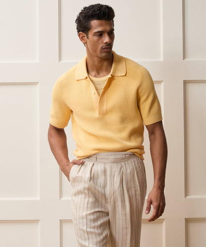 Todd Snyder Beechwood Sweater Polo in Sun Soaked Sun Soaked