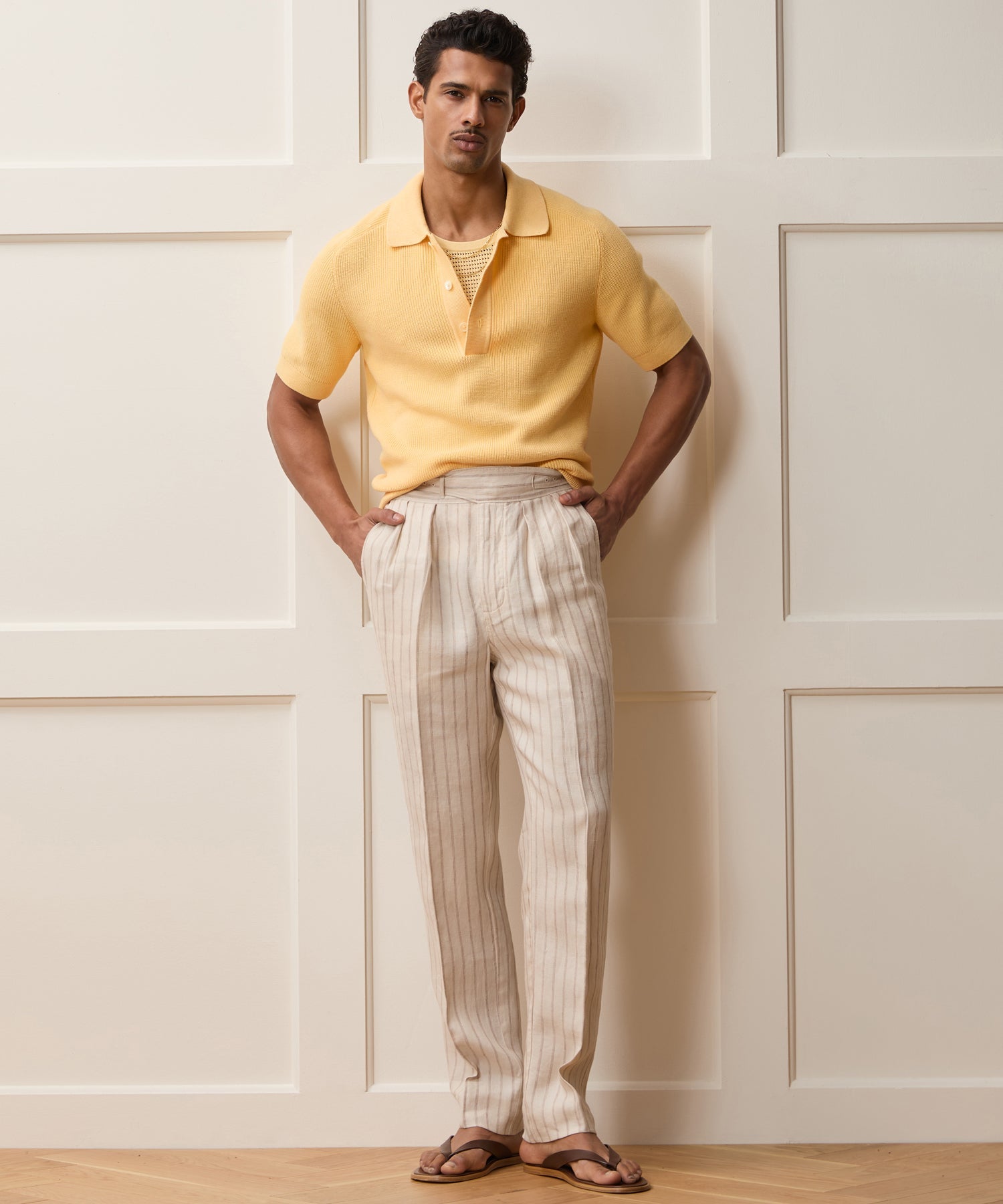 Todd Snyder Beechwood Sweater Polo in Sun Soaked Sun Soaked