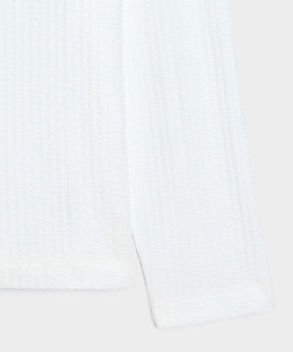 Todd Snyder Knit Seersucker Shirt in Alabaster Alabaster
