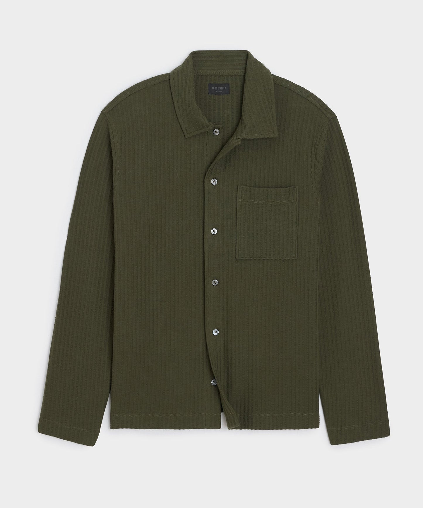 Todd Snyder Knit Seersucker Shirt in Earthbound Earthbound