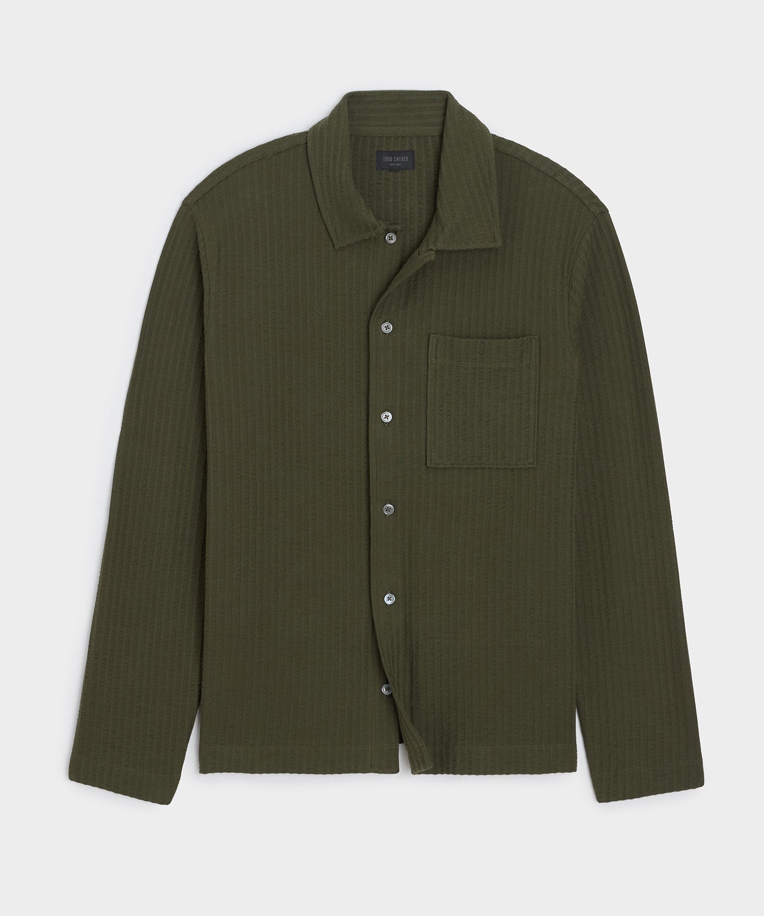 Todd Snyder Knit Seersucker Shirt in Earthbound Earthbound