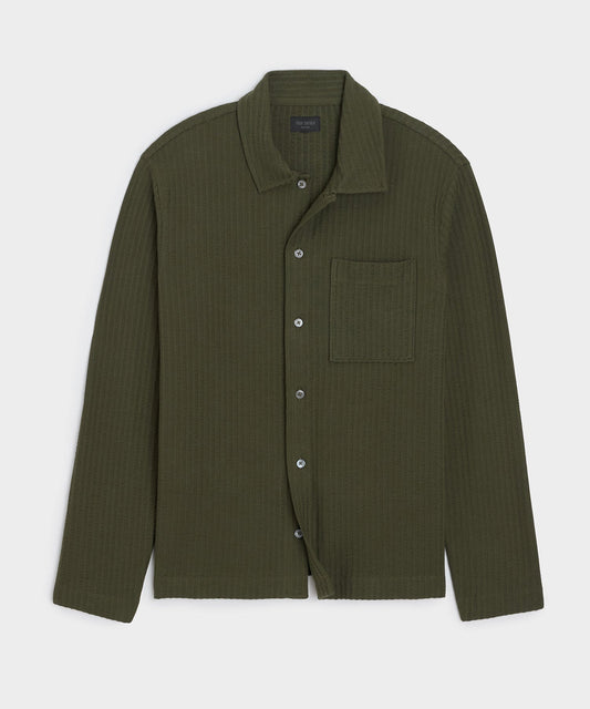 Todd Snyder Knit Seersucker Shirt in Earthbound Earthbound