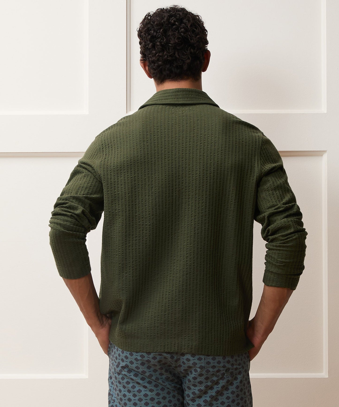 Todd Snyder Knit Seersucker Shirt in Earthbound Earthbound