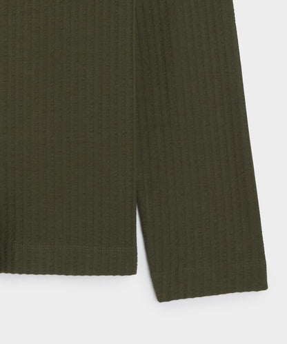 Todd Snyder Knit Seersucker Shirt in Earthbound Earthbound