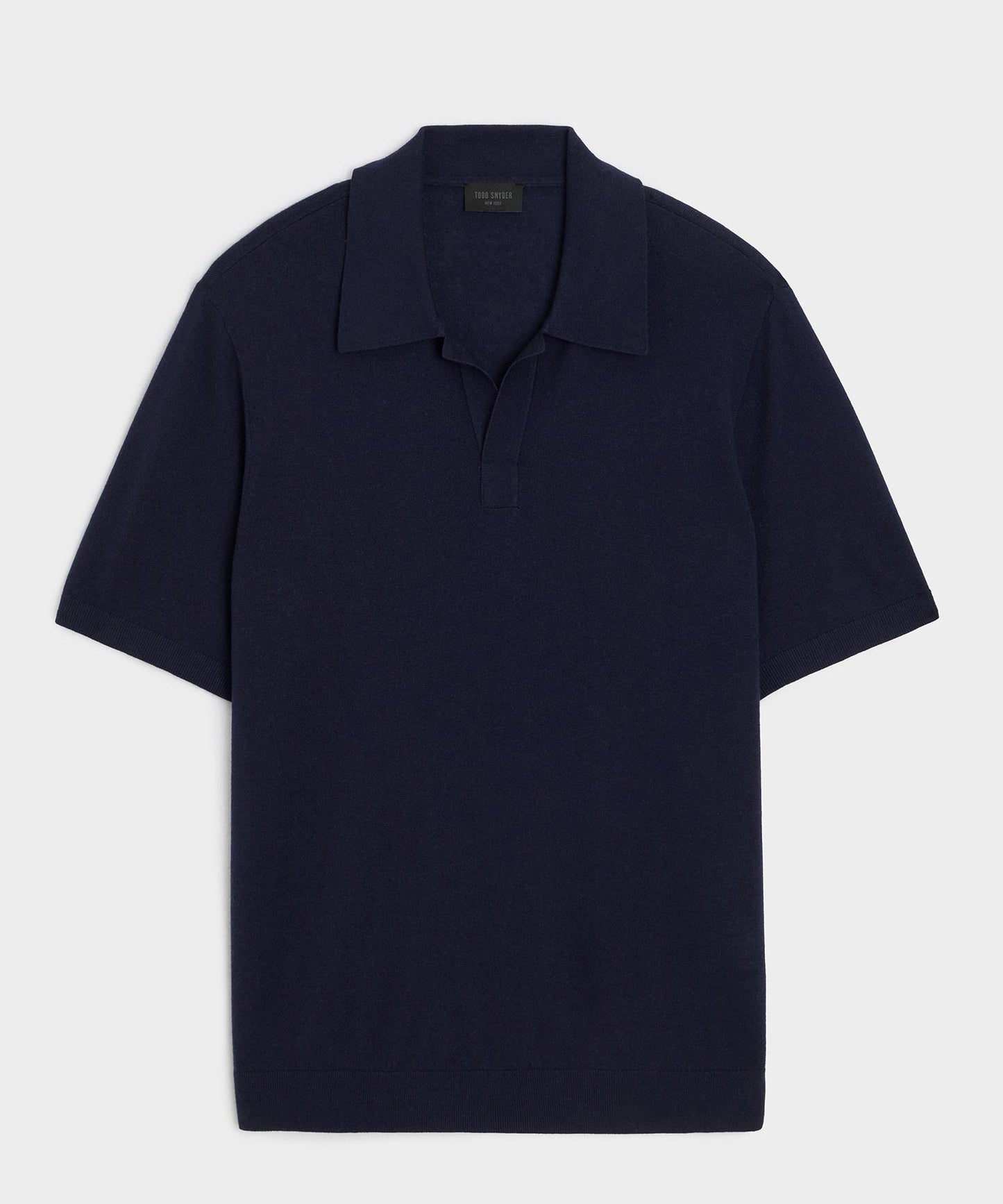 Todd Snyder Silk-Cashmere Montauk Sweater Polo in Navy Navy
