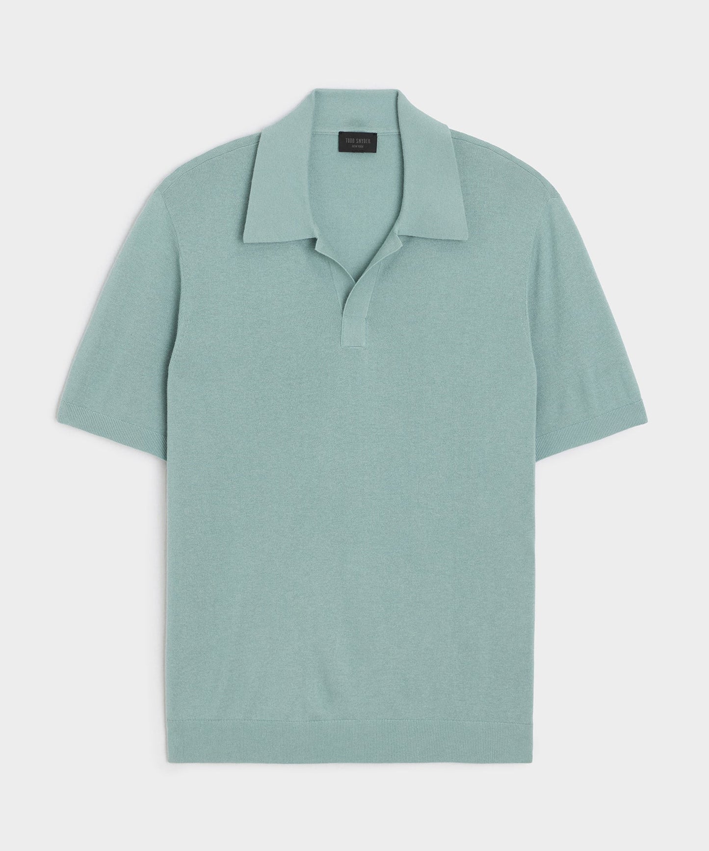 Todd Snyder Silk-Cashmere Montauk Sweater Polo in River Mist River Mist