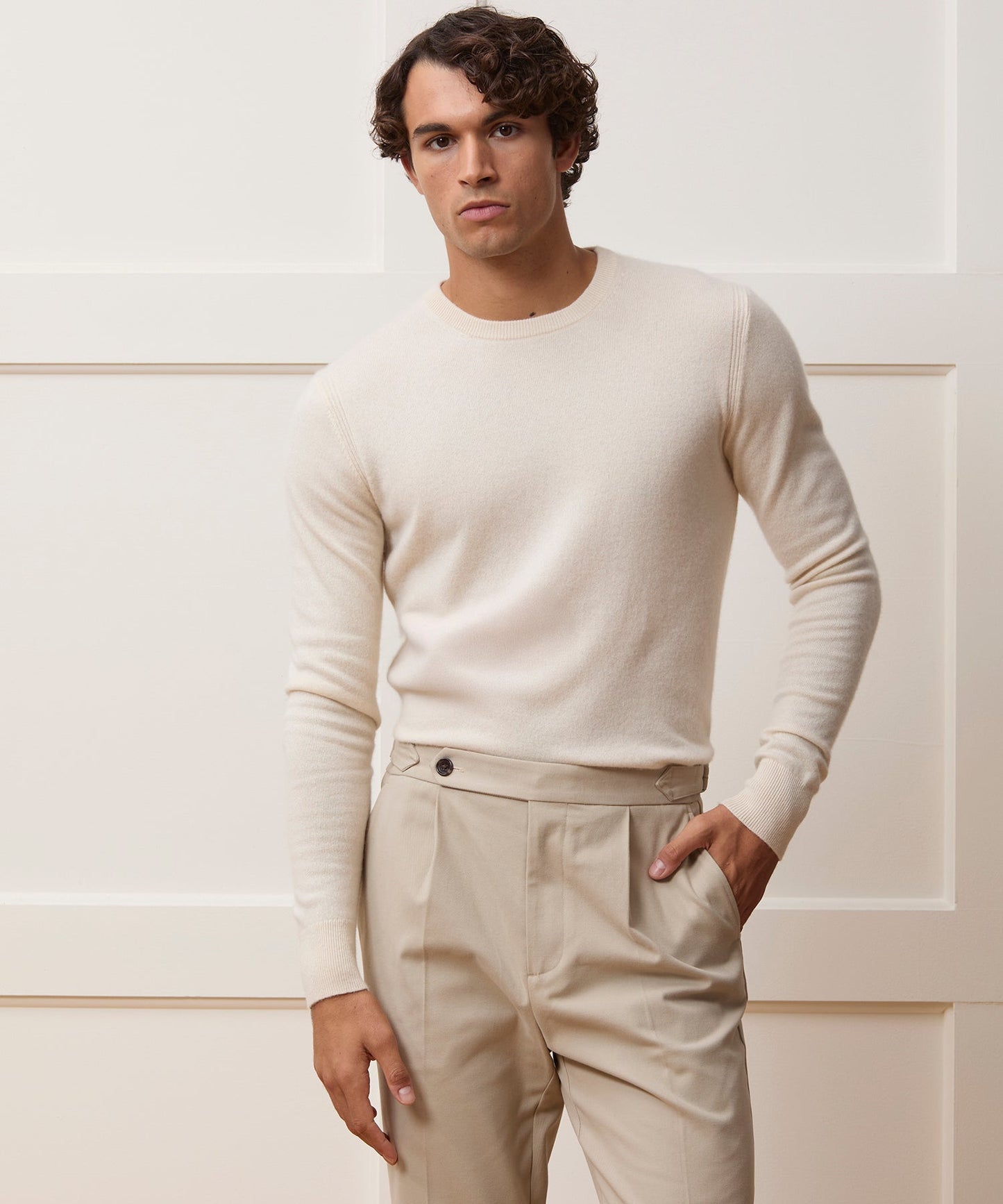 Todd Snyder Cashmere Crewneck in Off White Bisque