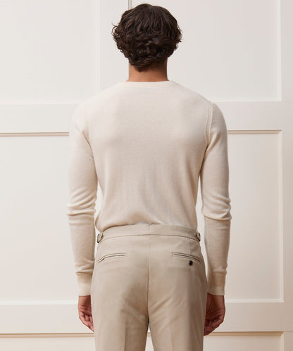 Todd Snyder Cashmere Crewneck in Off White Bisque
