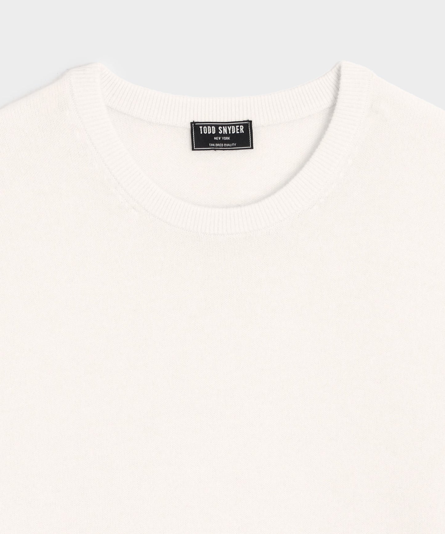 Todd Snyder Cashmere Crewneck in Off White Bisque