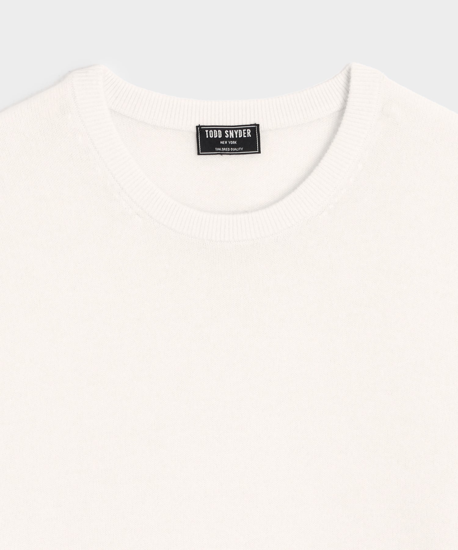 Todd Snyder Cashmere Crewneck in Off White Bisque