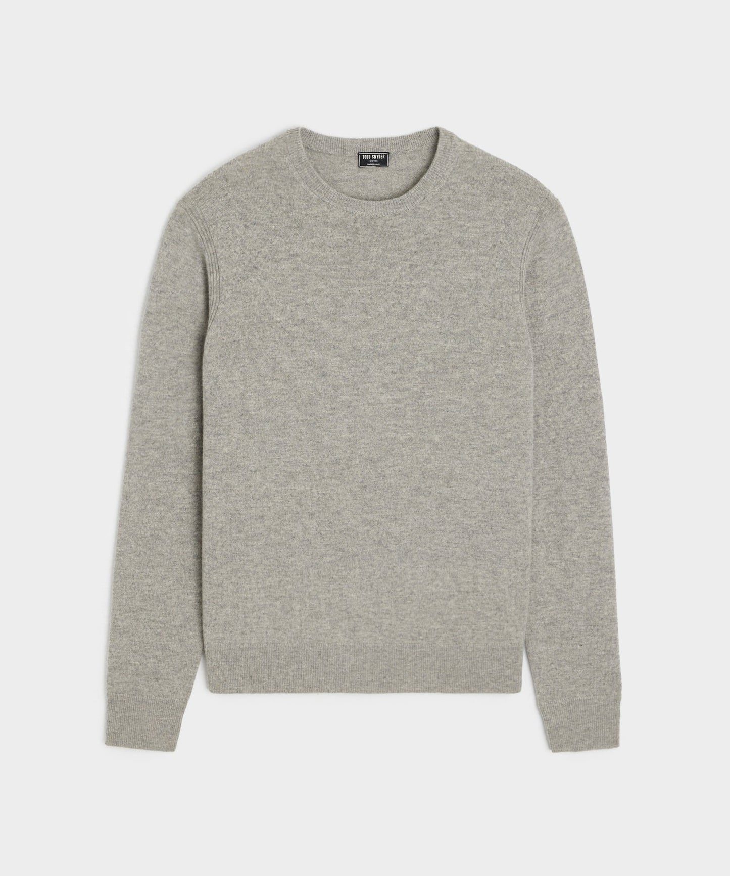 Todd Snyder Midweight Cashmere Crewneck in Heather Grey Heather Grey