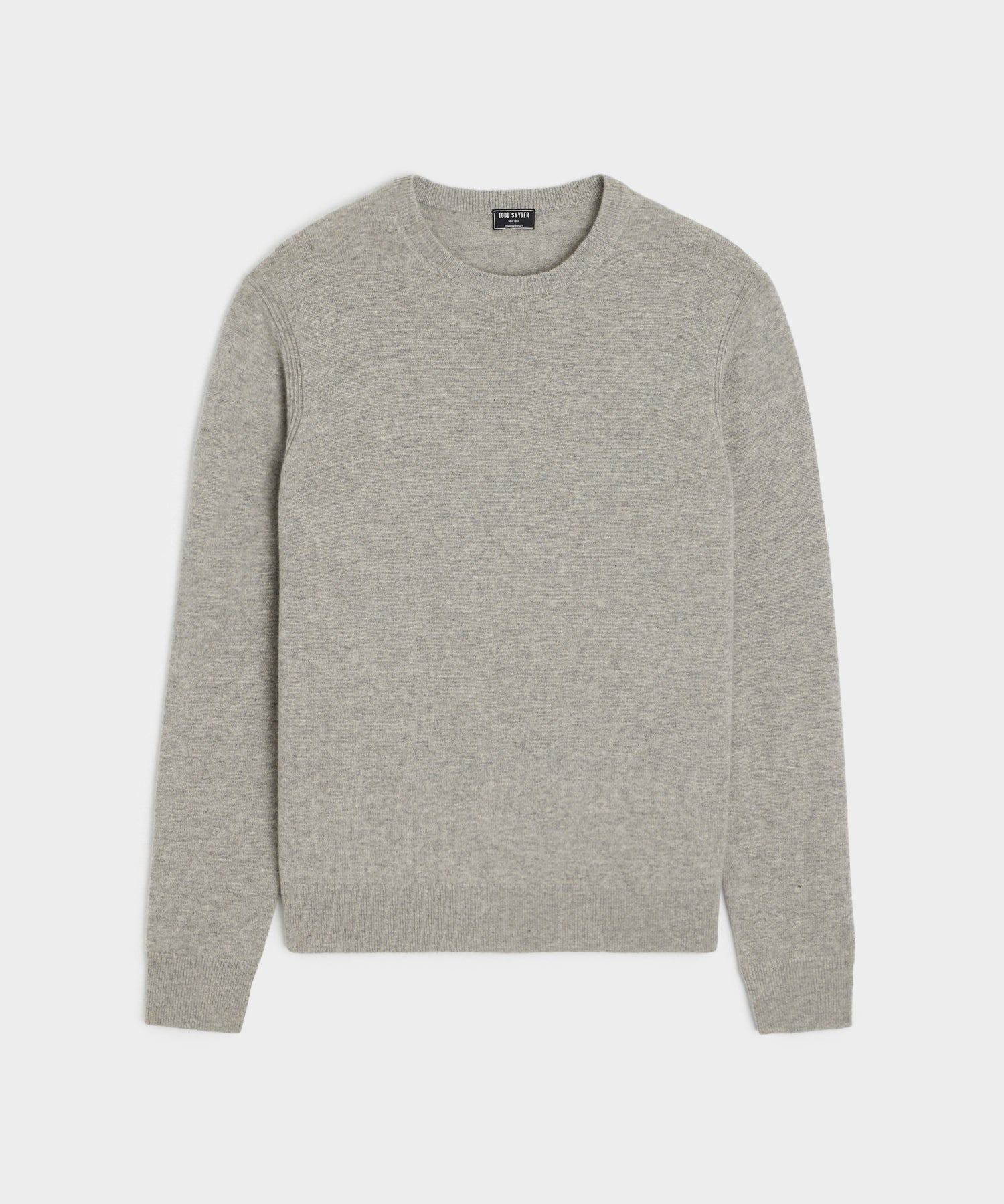 Todd Snyder Midweight Cashmere Crewneck in Heather Grey Heather Grey