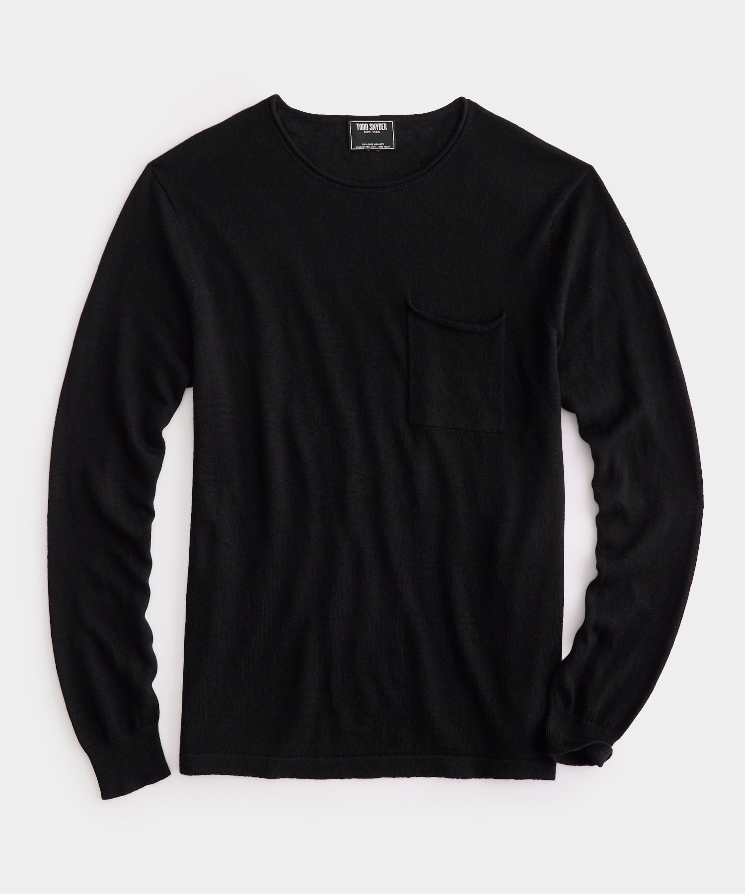 Todd Snyder Linen Shore Sweater in Black Black