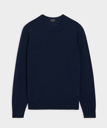 Todd Snyder Silk-Cashmere Crewneck Sweater in Navy Navy