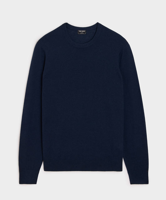 Todd Snyder Silk-Cashmere Crewneck Sweater in Navy Navy