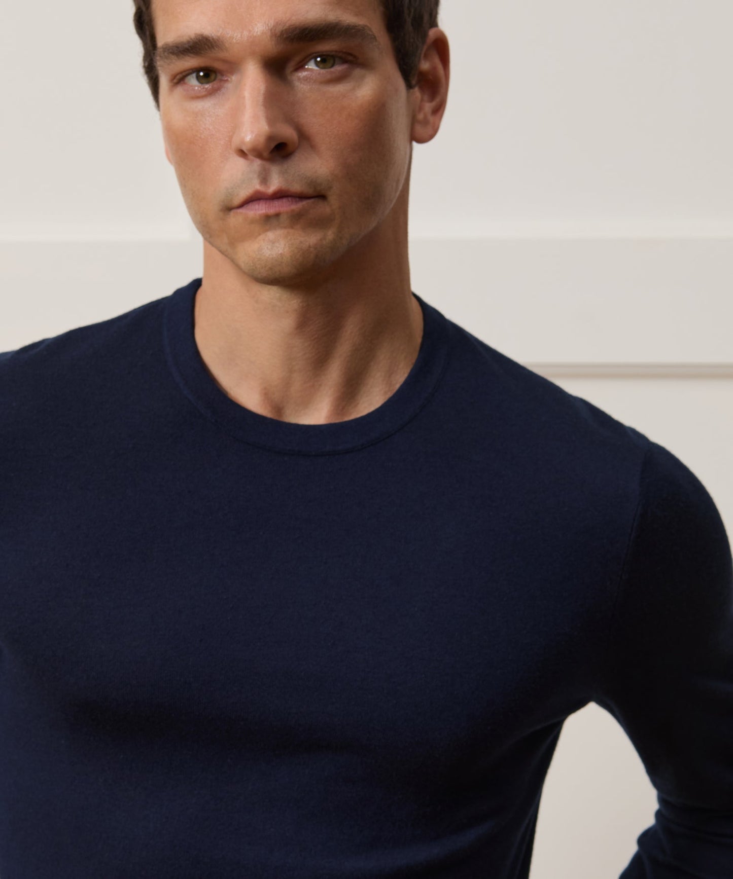 Todd Snyder Silk-Cashmere Crewneck Sweater in Navy Navy