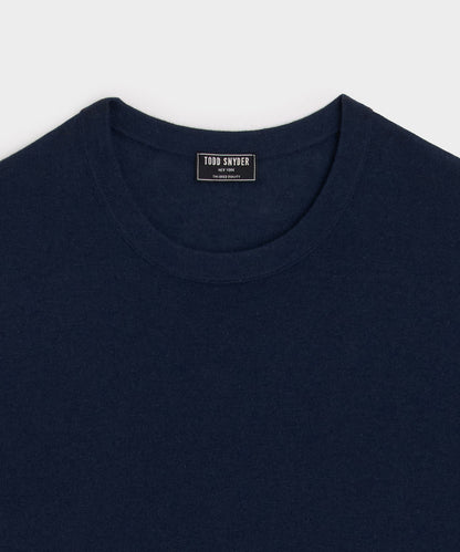 Todd Snyder Silk-Cashmere Crewneck Sweater in Navy Navy
