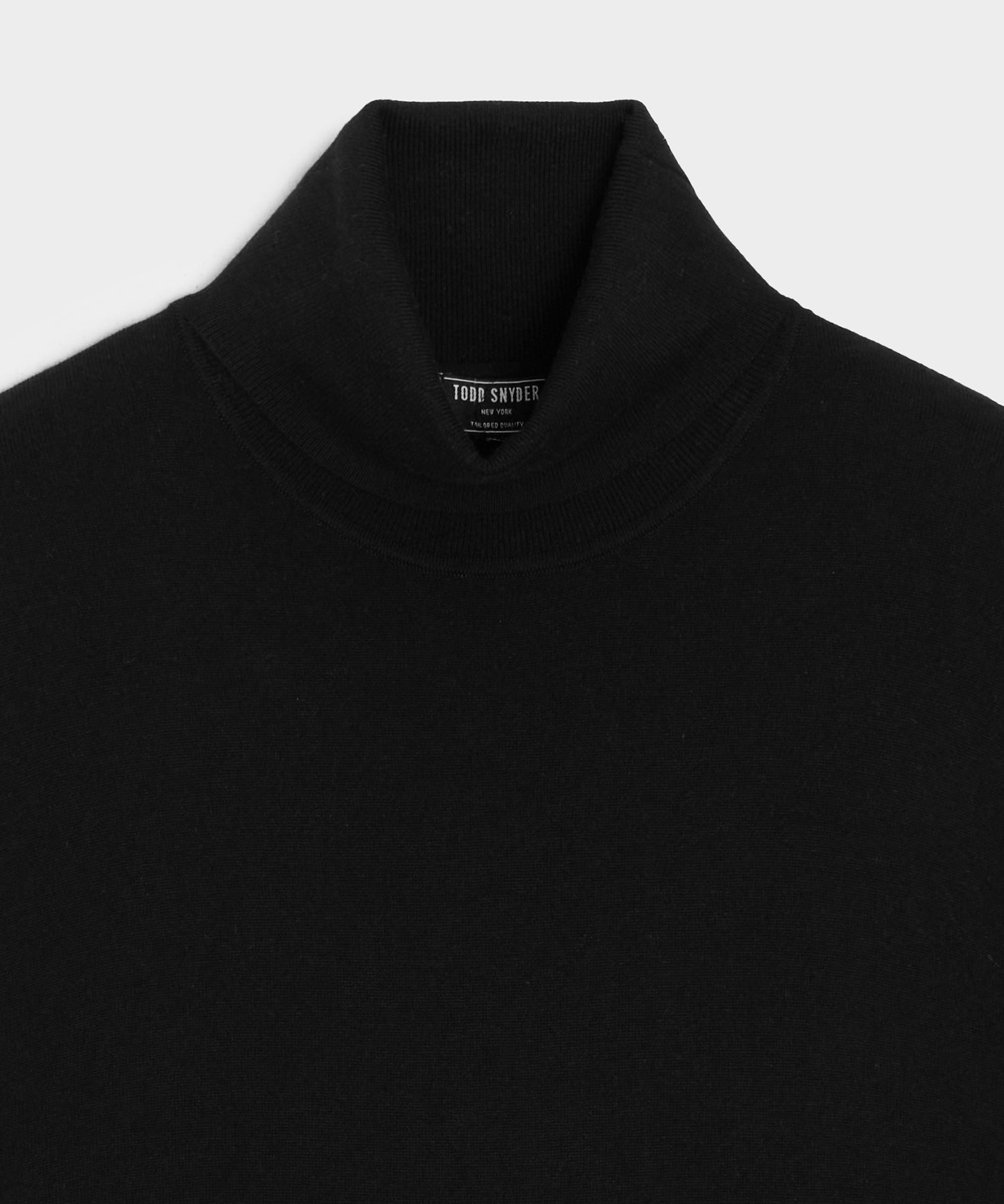 Todd Snyder Silk-Cashmere Turtleneck Sweater in Black Black