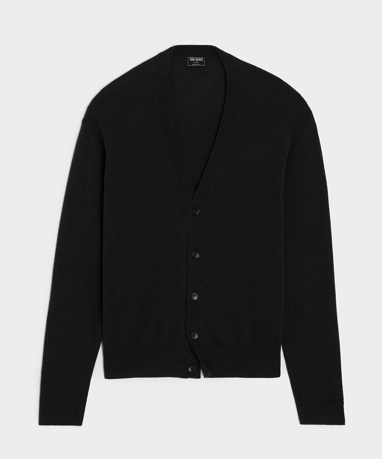Todd Snyder Midweight Cashmere Cardigan in Black Black