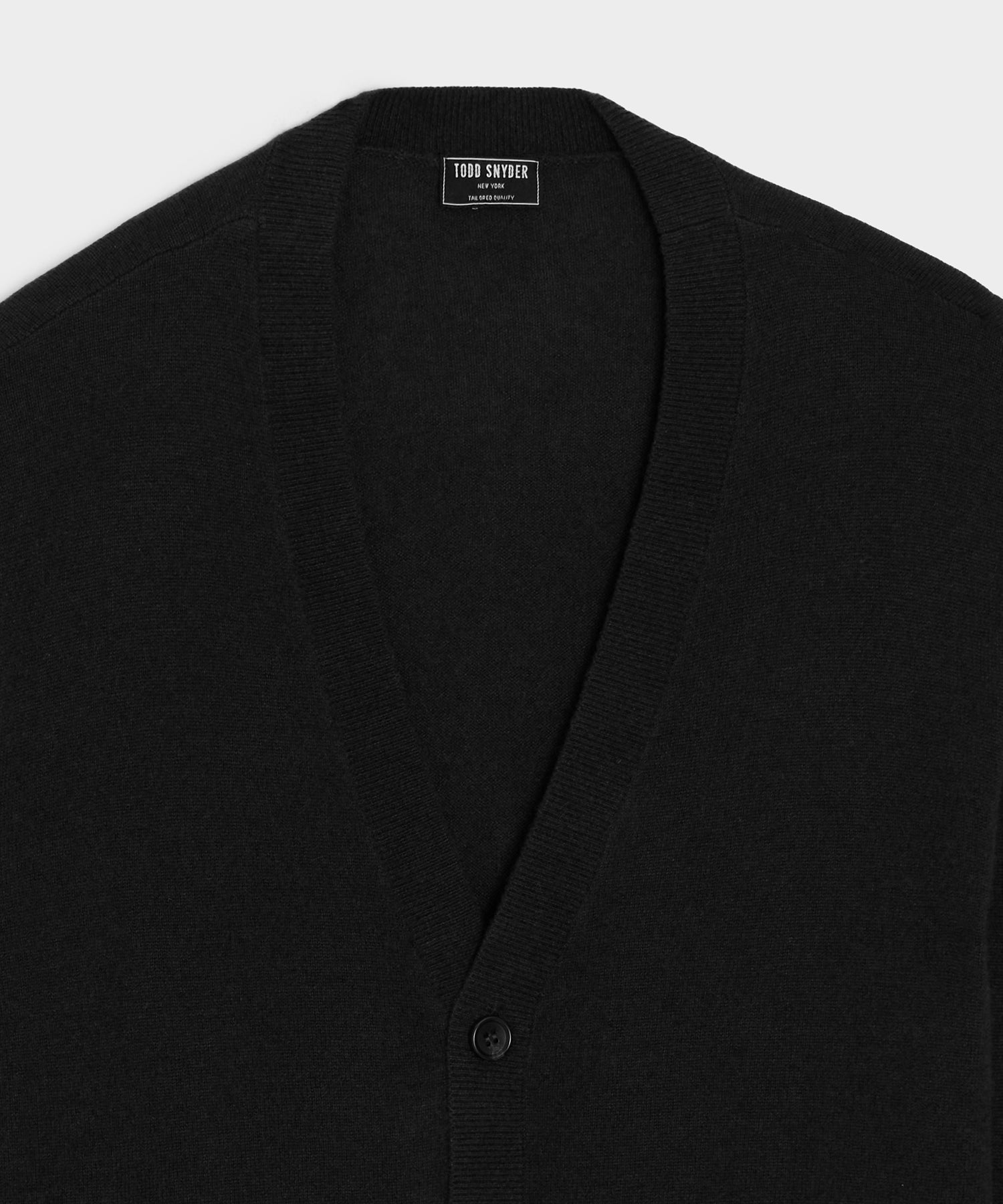 Todd Snyder Midweight Cashmere Cardigan in Black Black