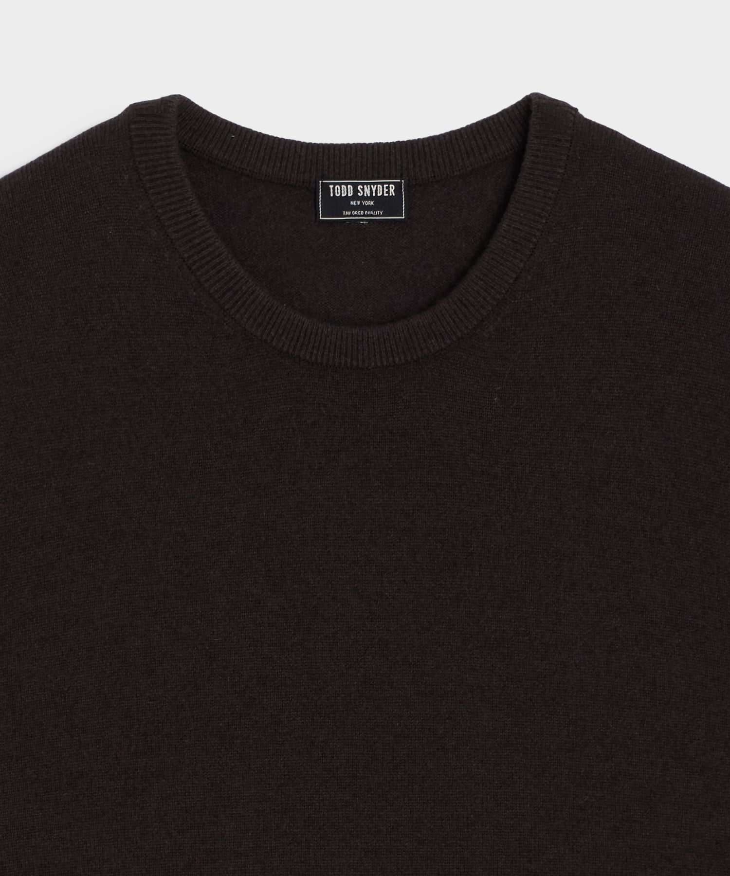 Todd Snyder Midweight Cashmere Crewneck in Espresso Bean Espresso Bean