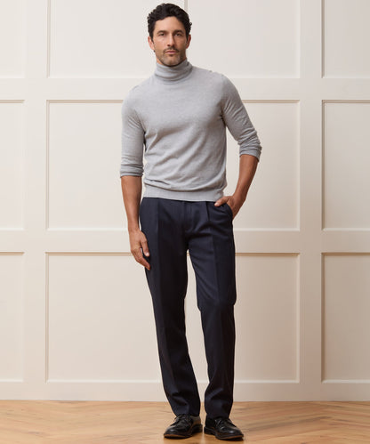 Todd Snyder Silk-Cashmere Turtleneck Sweater in Light Gray Heather Light Grey Heather