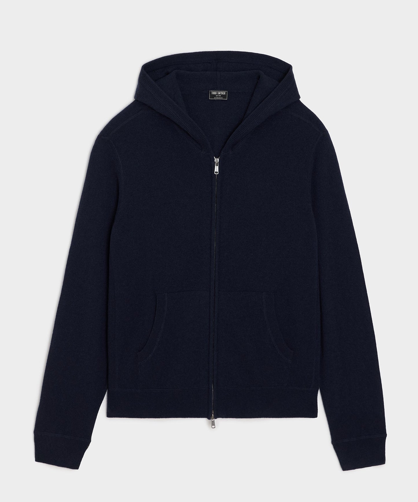 Todd Snyder Midweight Cashmere Full-Zip in Navy Navy