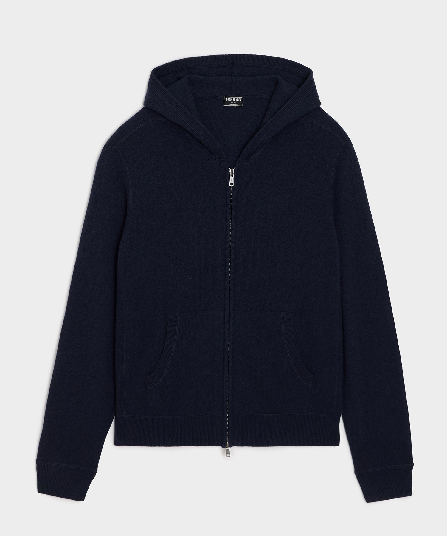 Todd Snyder Midweight Cashmere Full-Zip in Navy Navy