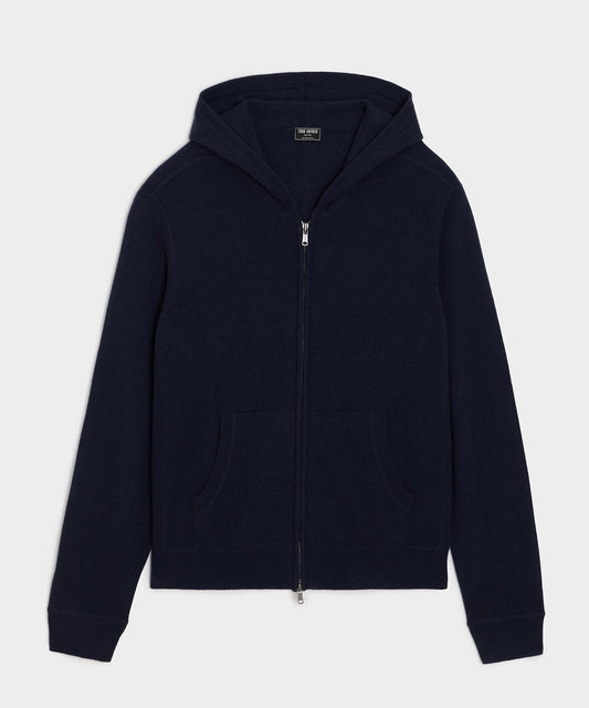 Todd Snyder Midweight Cashmere Full-Zip in Navy Navy
