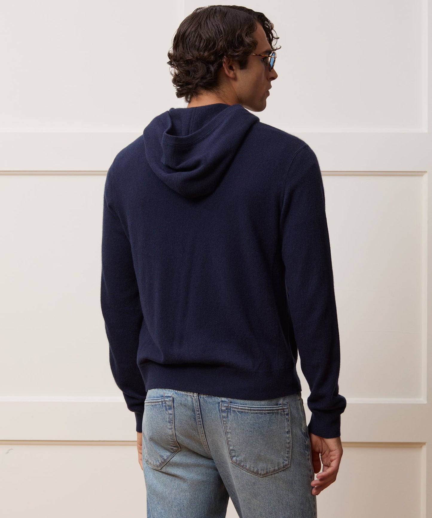 Todd Snyder Midweight Cashmere Full-Zip in Navy Navy