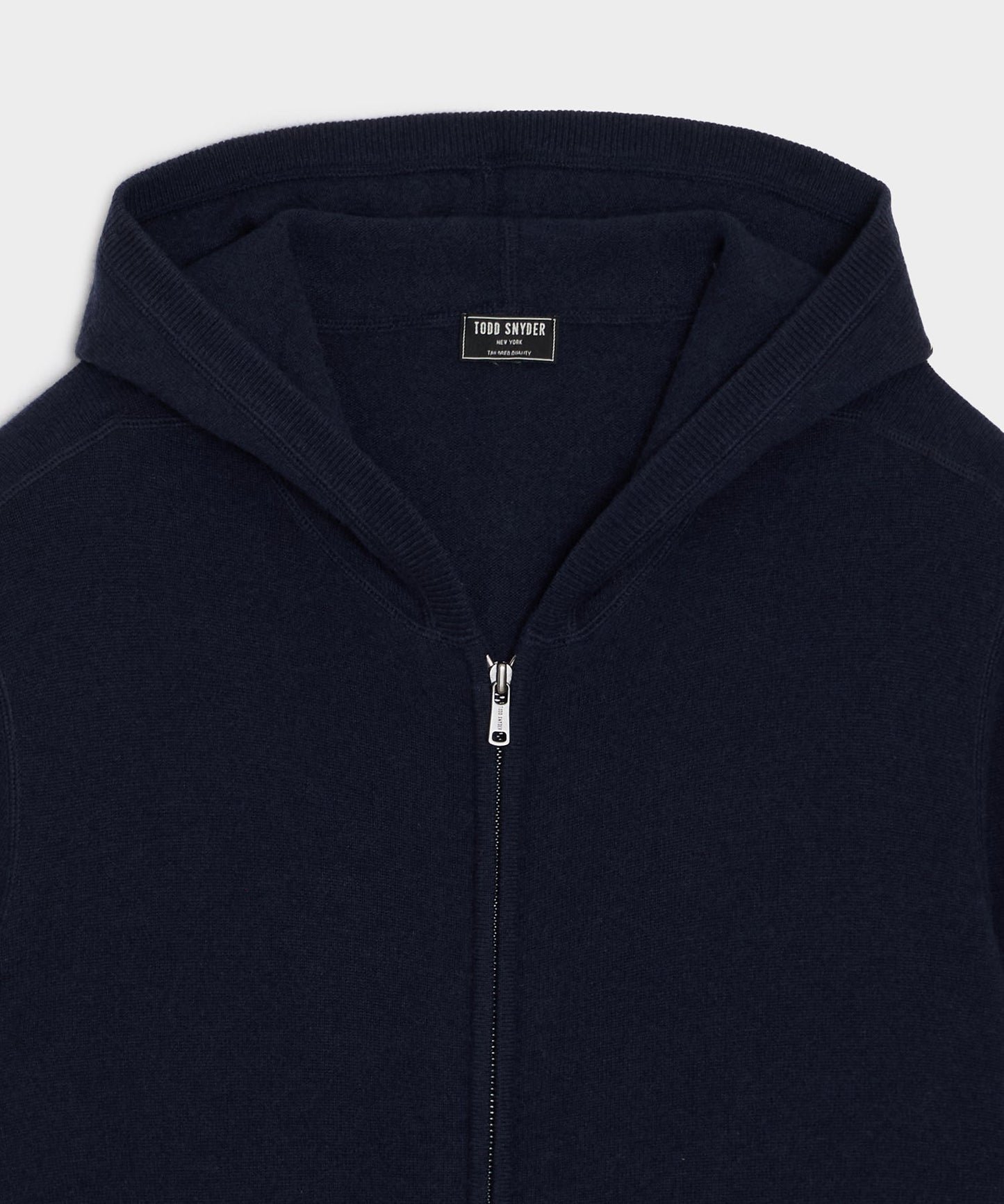 Todd Snyder Midweight Cashmere Full-Zip in Navy Navy