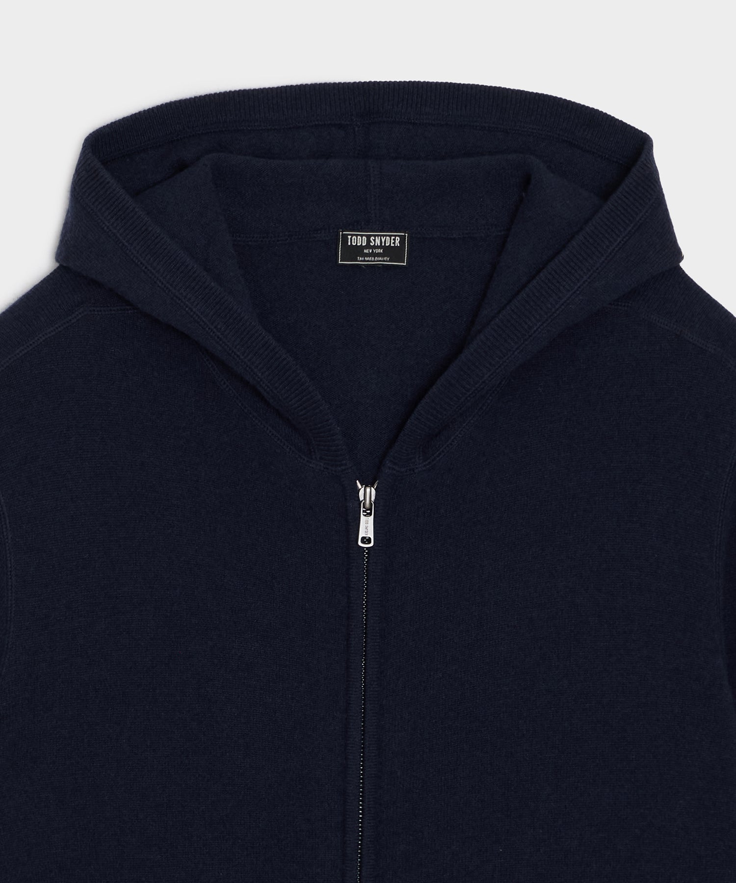 Todd Snyder Midweight Cashmere Full-Zip in Navy Navy