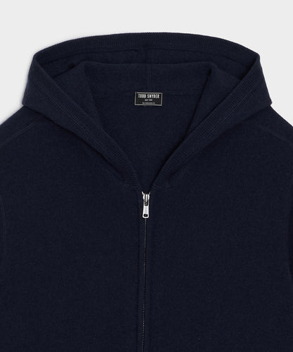 Todd Snyder Midweight Cashmere Full-Zip in Navy Navy