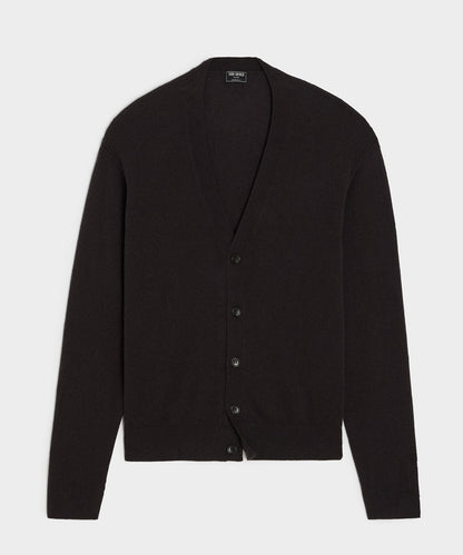 Todd Snyder Midweight Cashmere Cardigan in Espresso Bean Espresso Bean