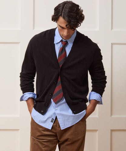 Todd Snyder Midweight Cashmere Cardigan in Espresso Bean Espresso Bean
