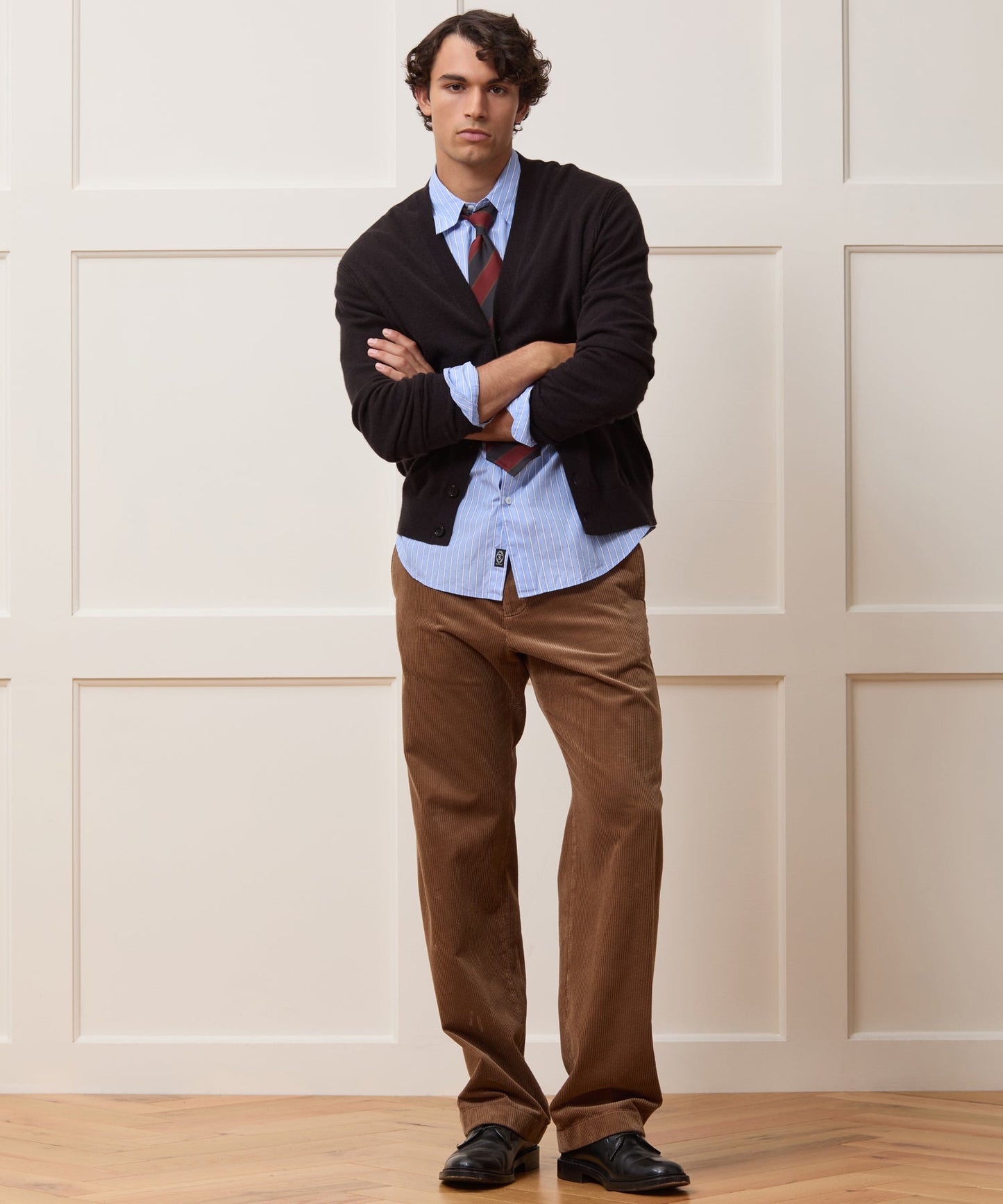 Todd Snyder Midweight Cashmere Cardigan in Espresso Bean Espresso Bean