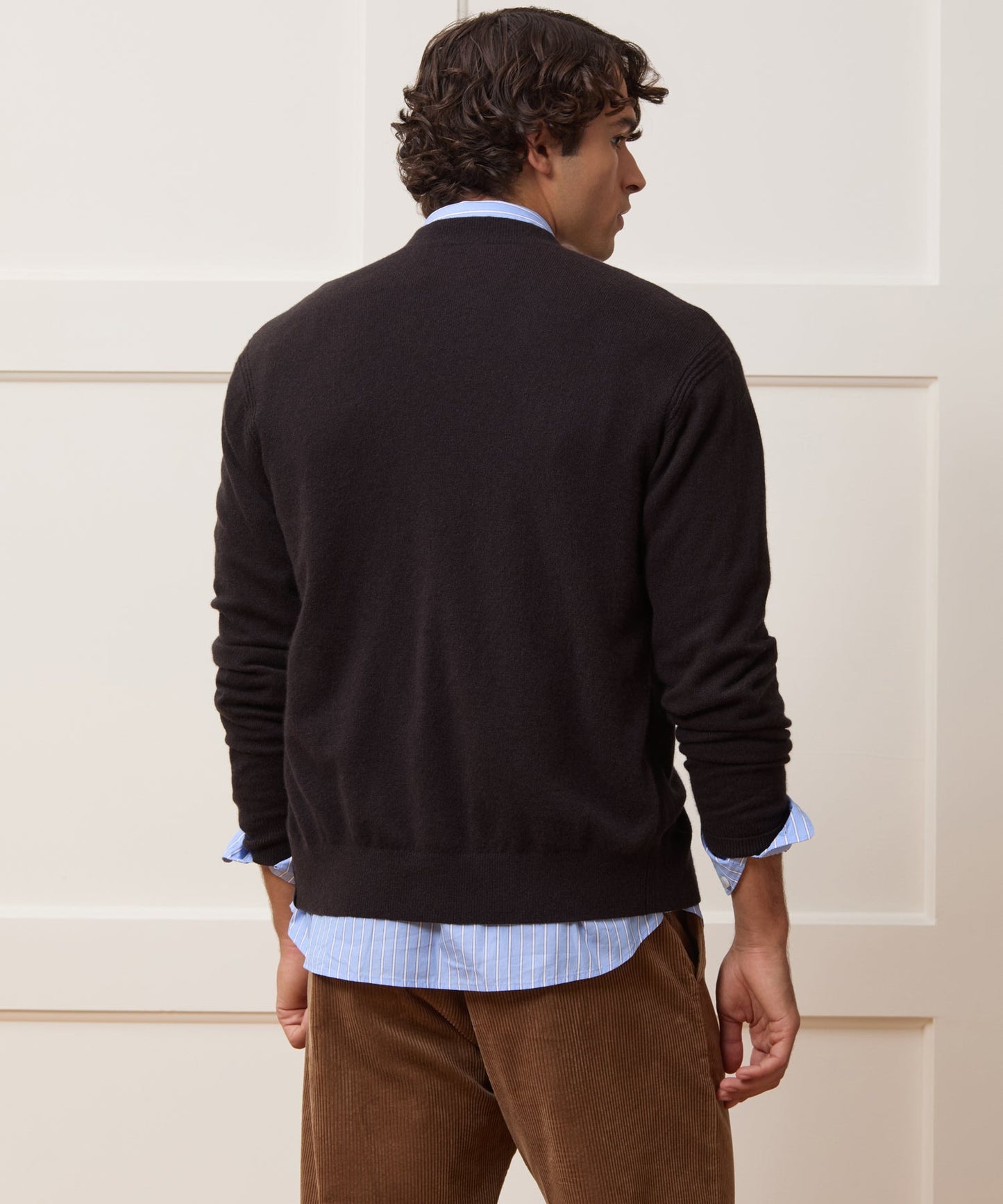 Todd Snyder Midweight Cashmere Cardigan in Espresso Bean Espresso Bean