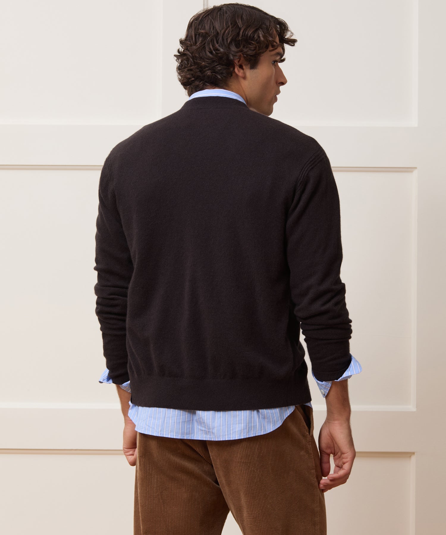 Todd Snyder Midweight Cashmere Cardigan in Espresso Bean Espresso Bean