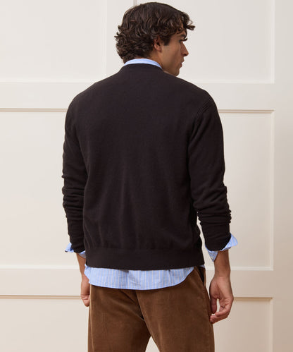 Todd Snyder Midweight Cashmere Cardigan in Espresso Bean Espresso Bean