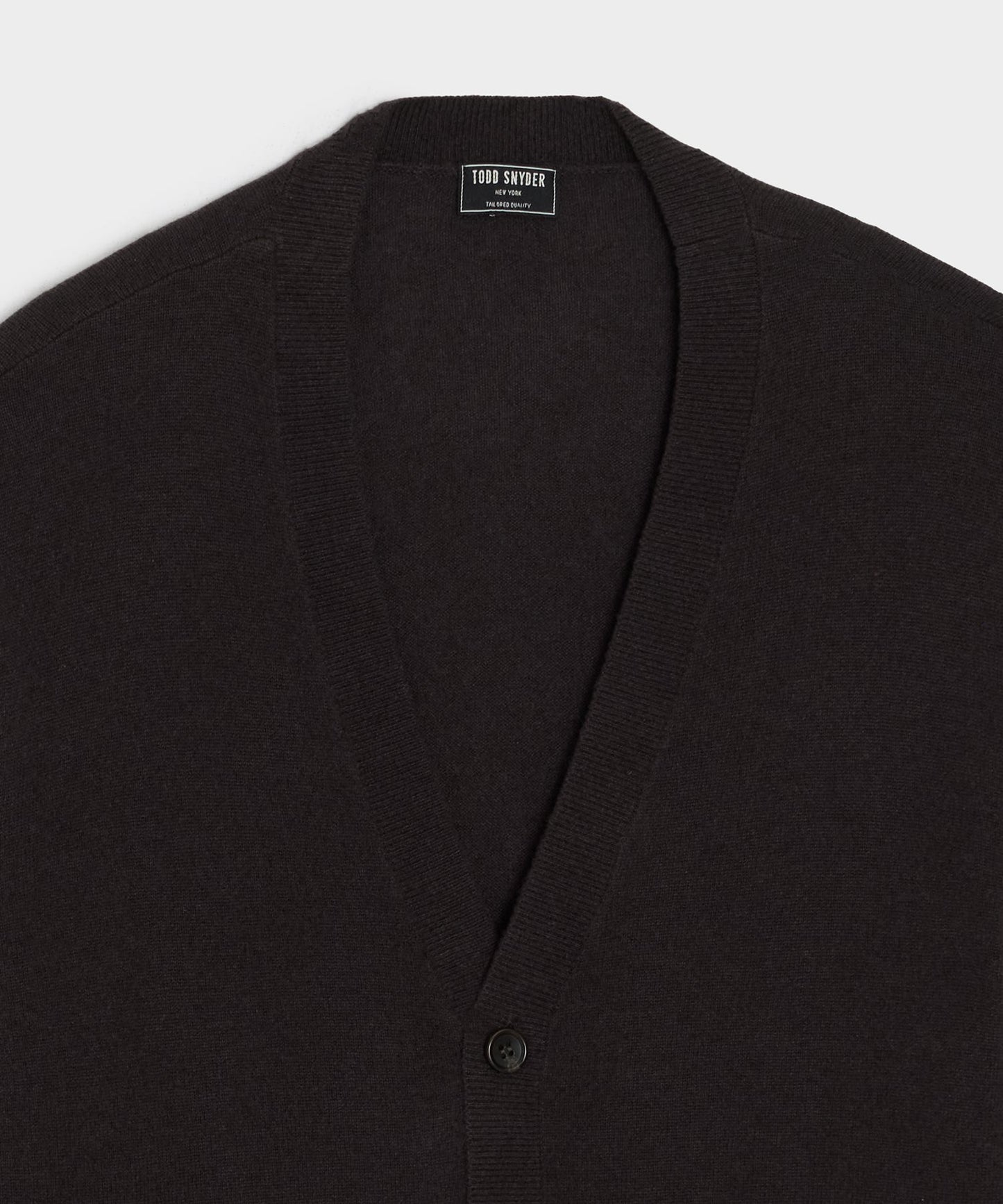 Todd Snyder Midweight Cashmere Cardigan in Espresso Bean Espresso Bean