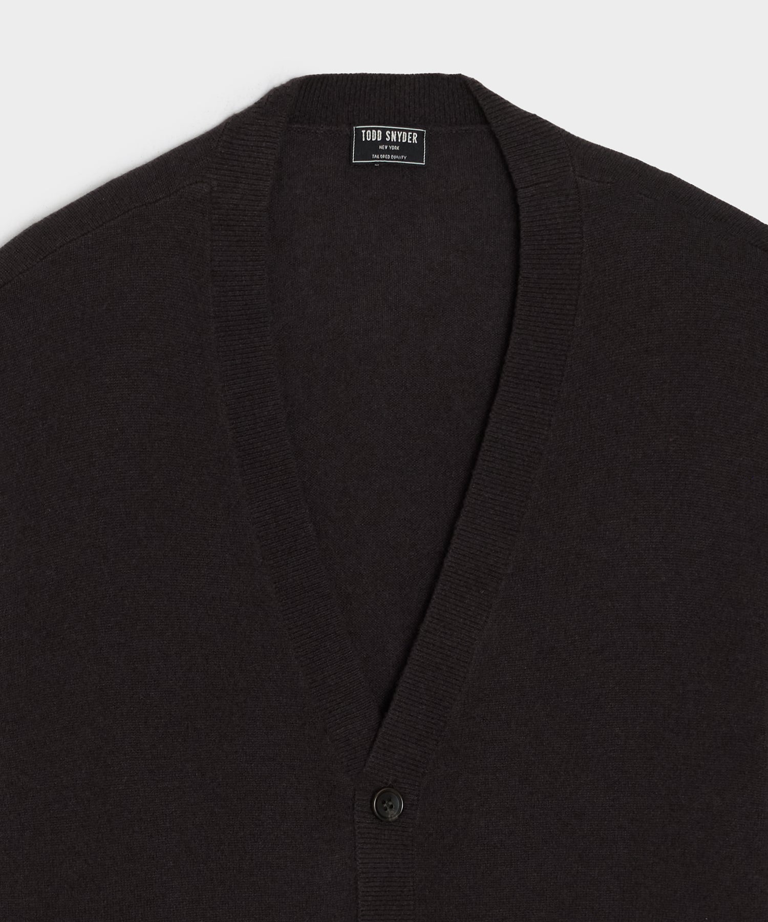 Todd Snyder Midweight Cashmere Cardigan in Espresso Bean Espresso Bean