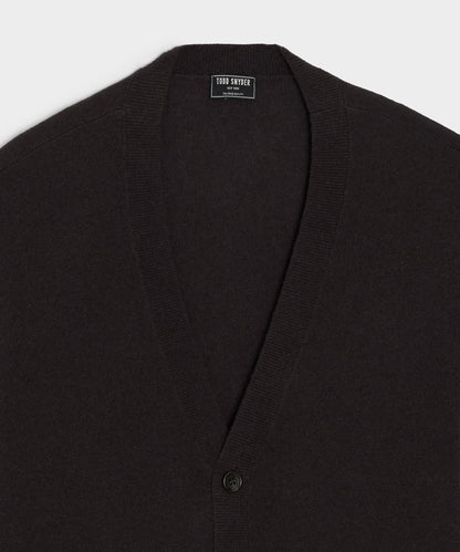 Todd Snyder Midweight Cashmere Cardigan in Espresso Bean Espresso Bean