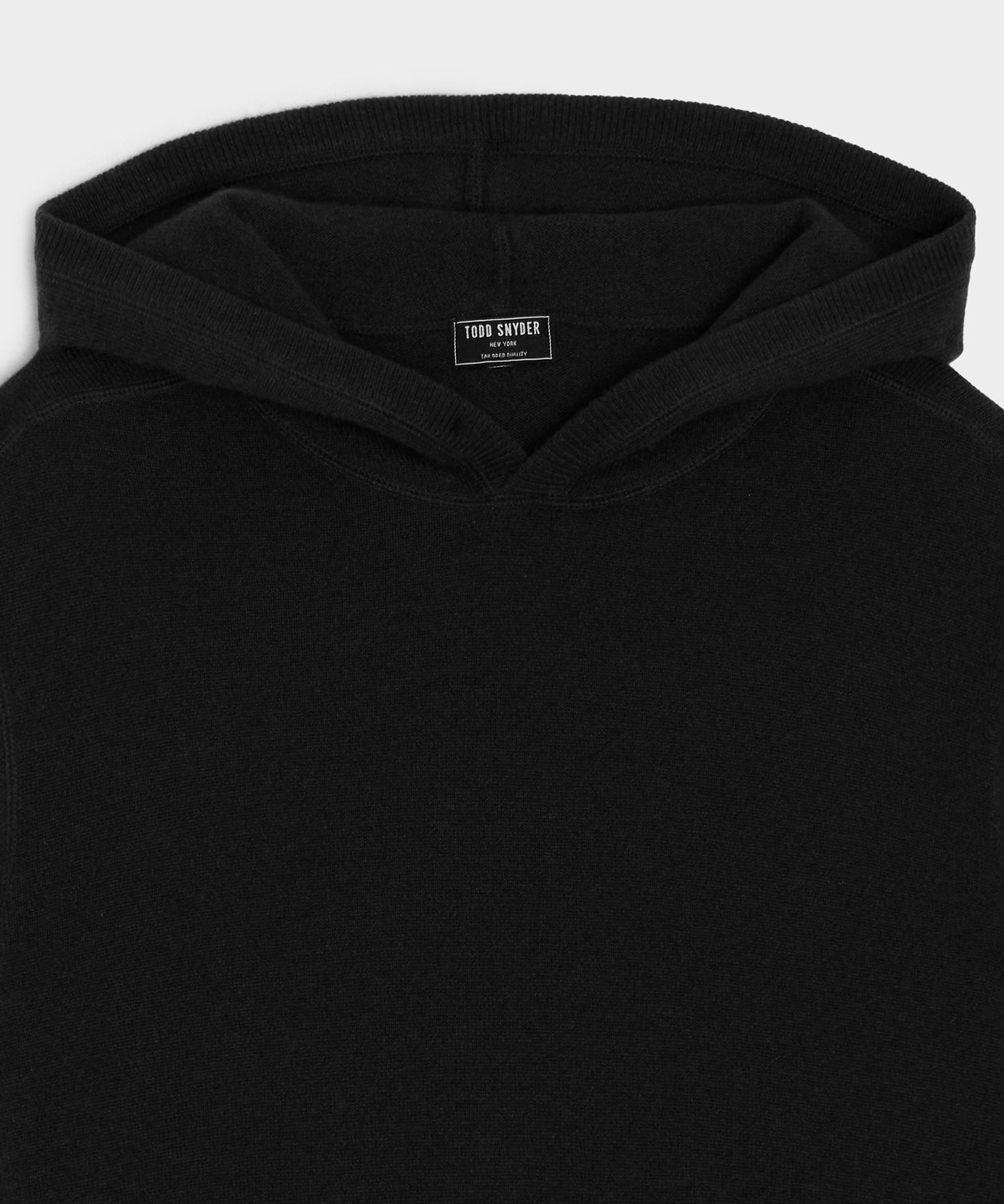 Todd Snyder Midweight Cashmere Hoodie in Black Black
