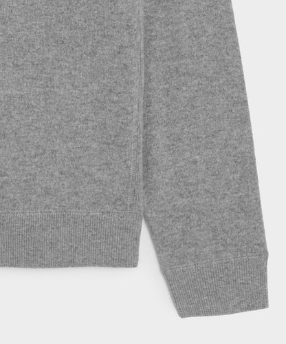 Todd Snyder Midweight Cashmere Quarter-Zip in Heather Gray Heather Grey
