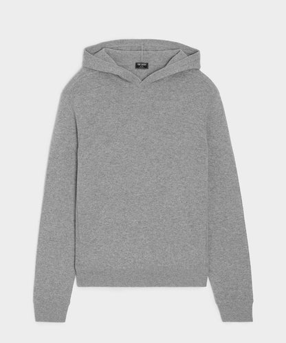 Todd Snyder Midweight Cashmere Hoodie in Gray Heather Grey Heather