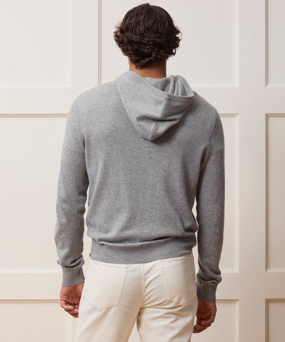 Todd Snyder Midweight Cashmere Hoodie in Gray Heather Grey Heather