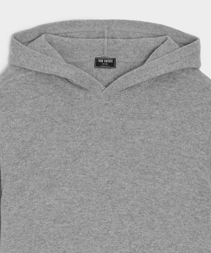 Todd Snyder Midweight Cashmere Hoodie in Gray Heather Grey Heather