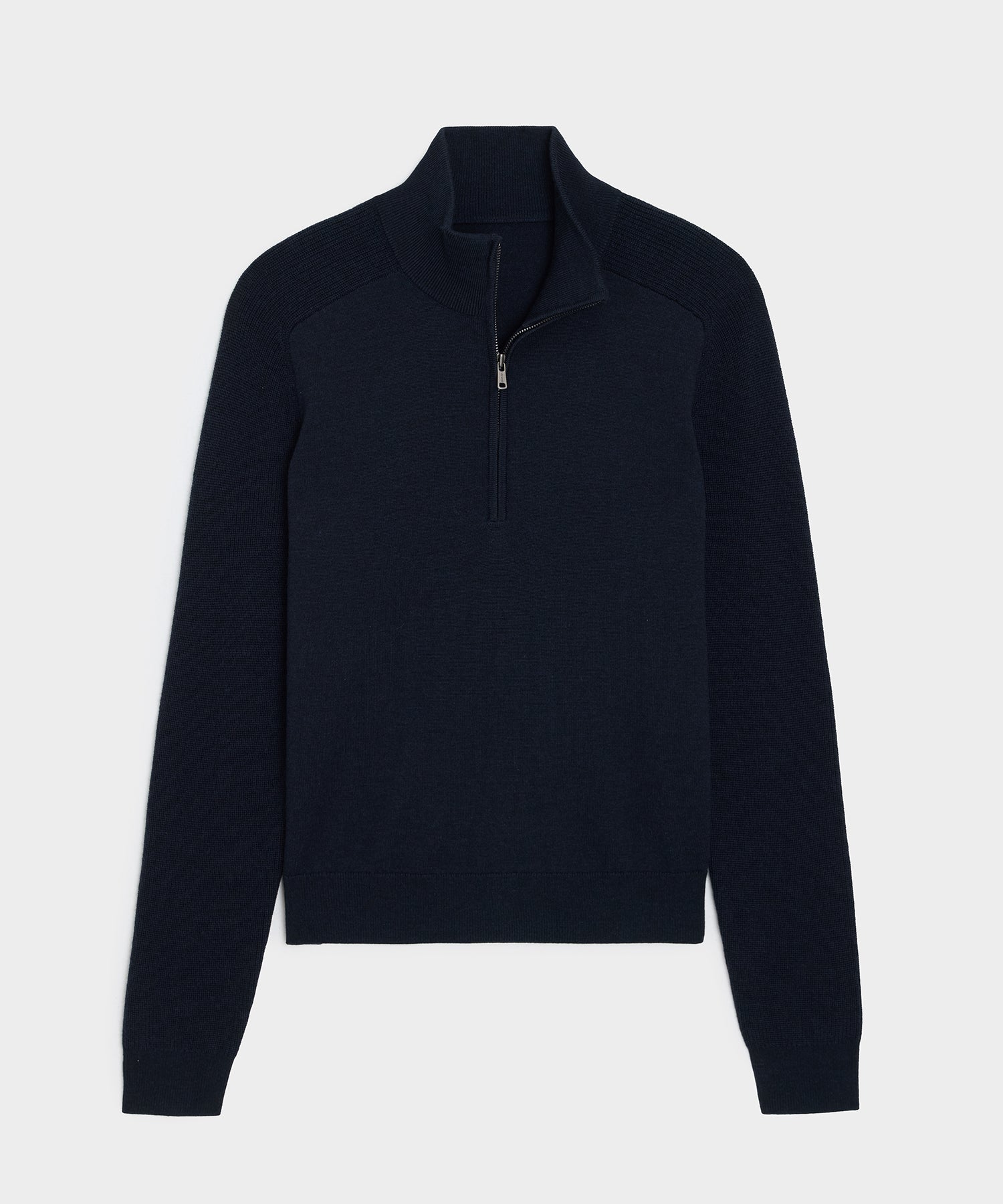 Todd Snyder Merino Quarter-Zip Sweater in Navy Navy
