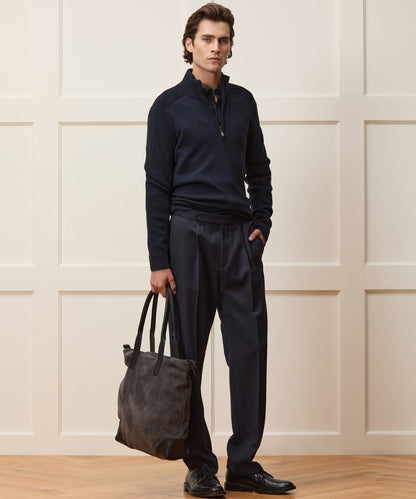 Todd Snyder Merino Quarter-Zip Sweater in Navy Navy